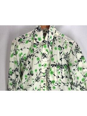 70s Montgomery Ward Floral Shirt Dagger Collar Disco Button